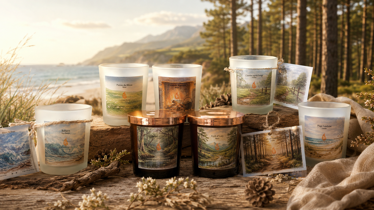 Bougies artisanales Candèras inspirées du Sud-Ouest, Béarn, Pays basque et Landes