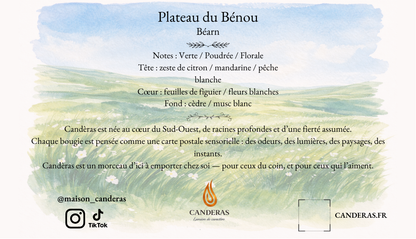 Plateau du Bénou — Bougie 200 ml